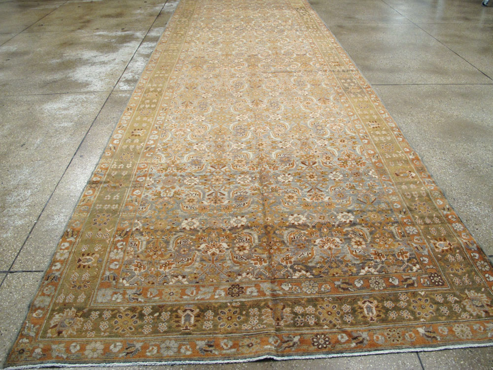 Vintage Persian Malayer Wide Gallery Runner, No.15559 - Gsblank