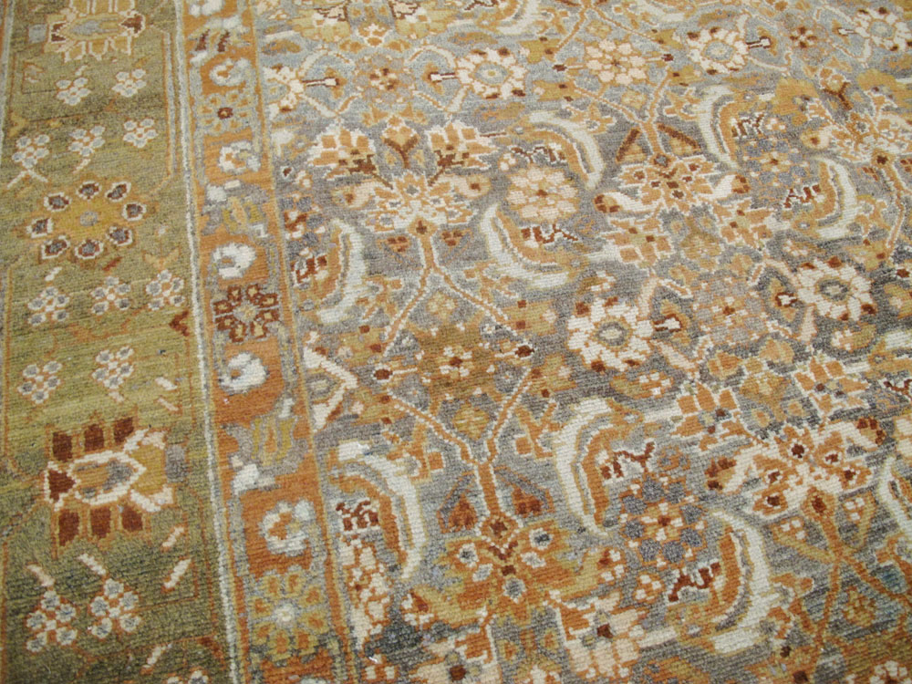 Vintage Persian Malayer Wide Gallery Runner, No.15559 - Gsblank