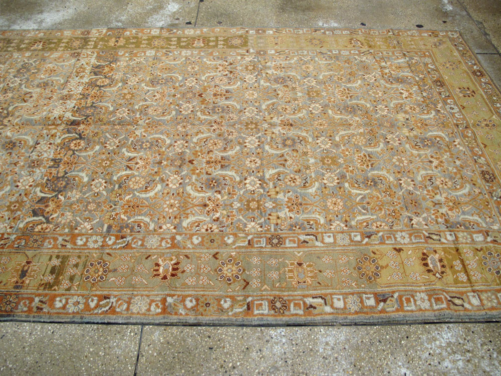 Vintage Persian Malayer Wide Gallery Runner, No.15559 - Gsblank