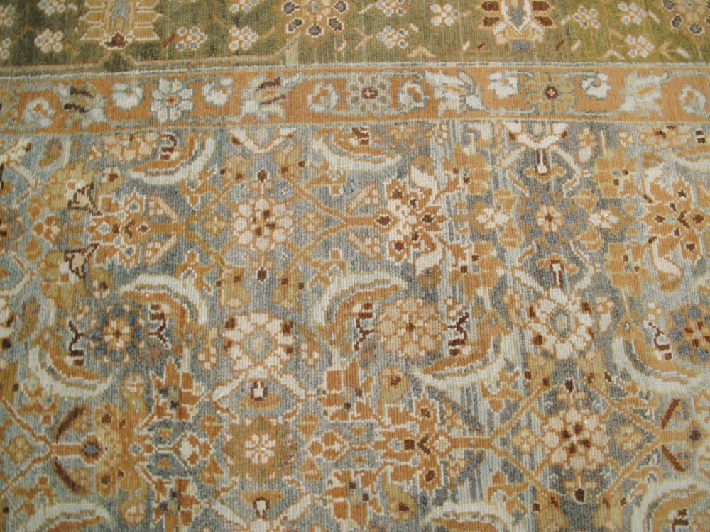 Vintage Persian Malayer Wide Gallery Runner, No.15559 - Gsblank