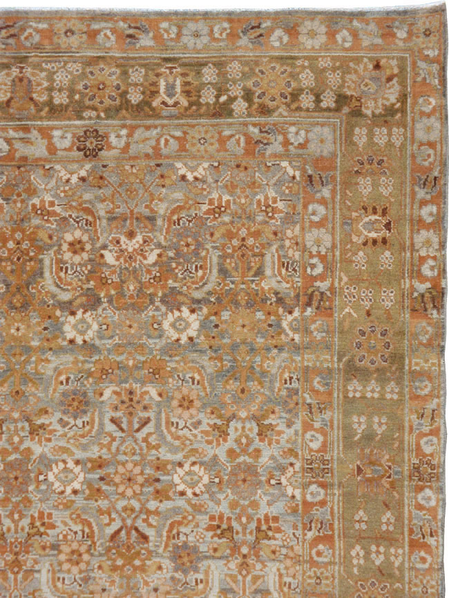 Vintage Persian Malayer Wide Gallery Runner, No.15559 - Gsblank