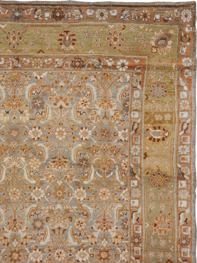 Vintage Persian Malayer Wide Gallery Runner, No.15559 - Gsblank