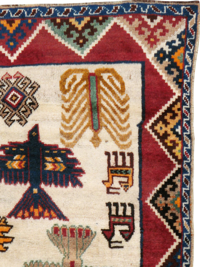 Vintage Persian Gabbeh Rug, No.15597 - Gsblank