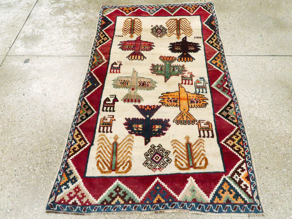 Vintage Persian Gabbeh Rug, No.15597 - Gsblank