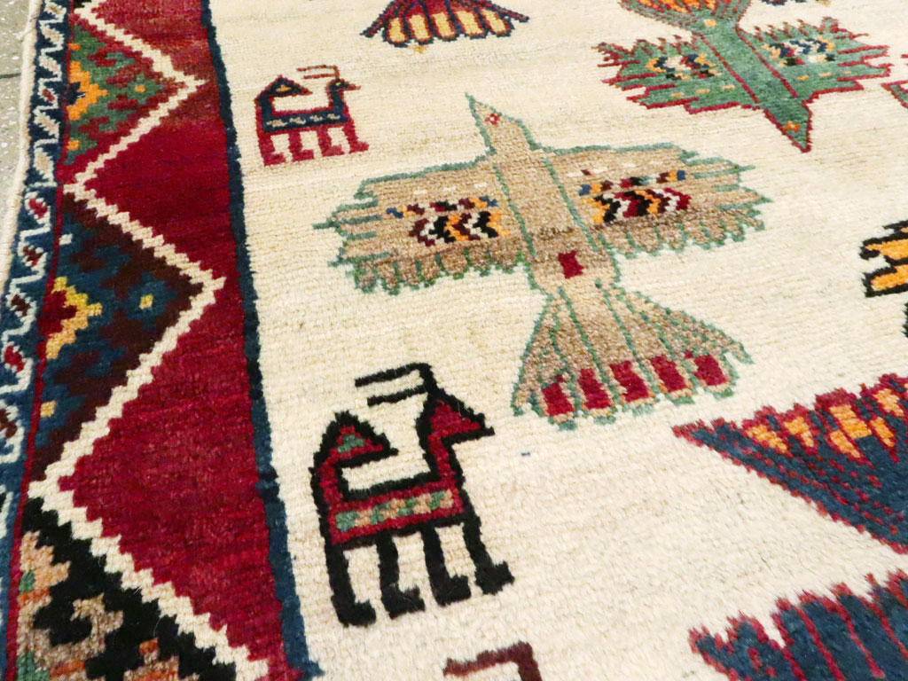 Vintage Persian Gabbeh Rug, No.15597 - Gsblank