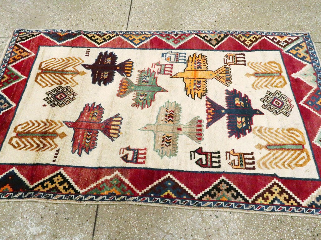 Vintage Persian Gabbeh Rug, No.15597 - Gsblank