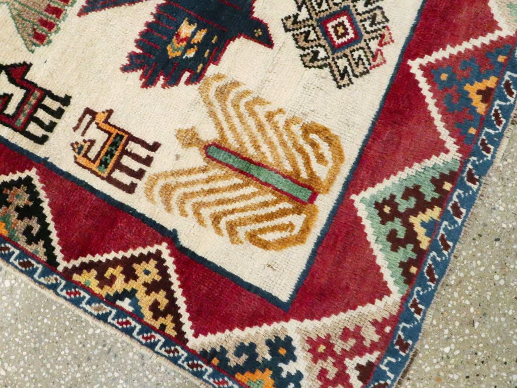 Vintage Persian Gabbeh Rug, No.15597 - Gsblank