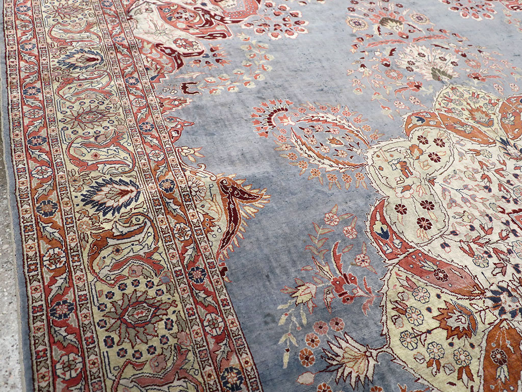Antique Turkish Herekeh Silk Rug, No.15636 - Gsblank