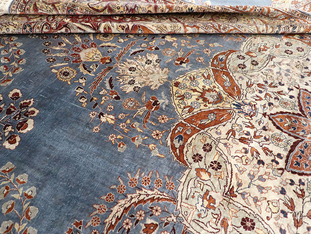 Antique Turkish Herekeh Silk Rug, No.15636 - Gsblank