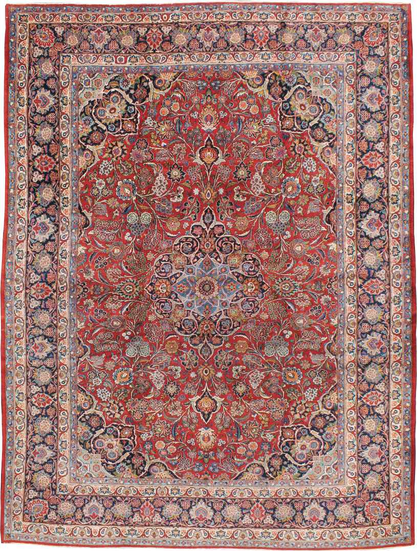 Vintage Persian Kashan Carpet, No.15653 - Gsblank