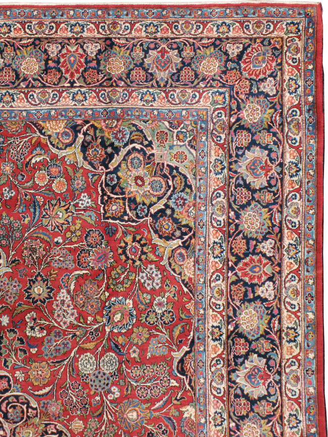 Vintage Persian Kashan Carpet, No.15653 - Gsblank