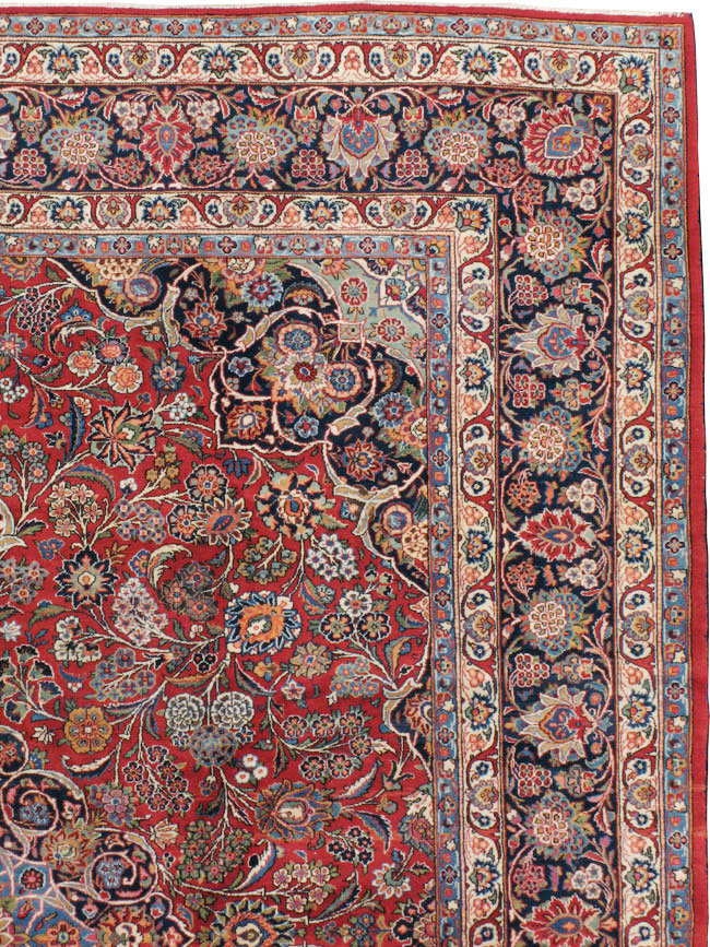 Vintage Persian Kashan Carpet, No.15653 - Gsblank