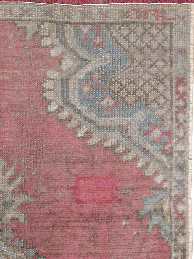 Antique Turkish Oushak Throw Rug, No.15695 - Gsblank