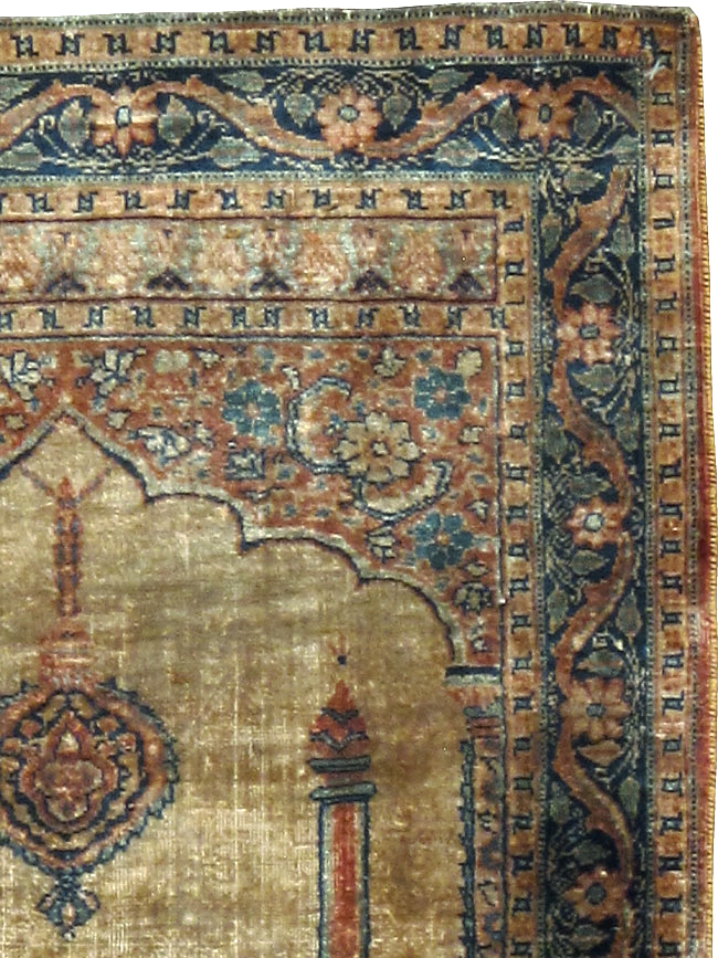 Antique Persian Tabriz Silk Rug, No.15738 - Gsblank