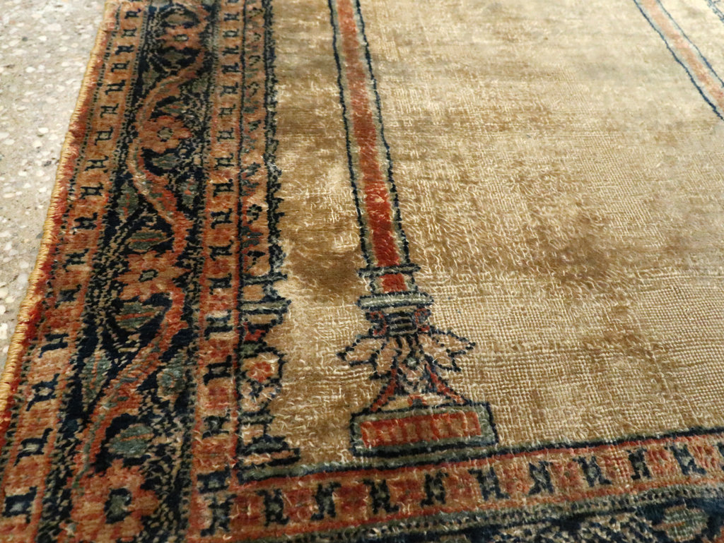 Antique Persian Tabriz Silk Rug, No.15738 - Gsblank