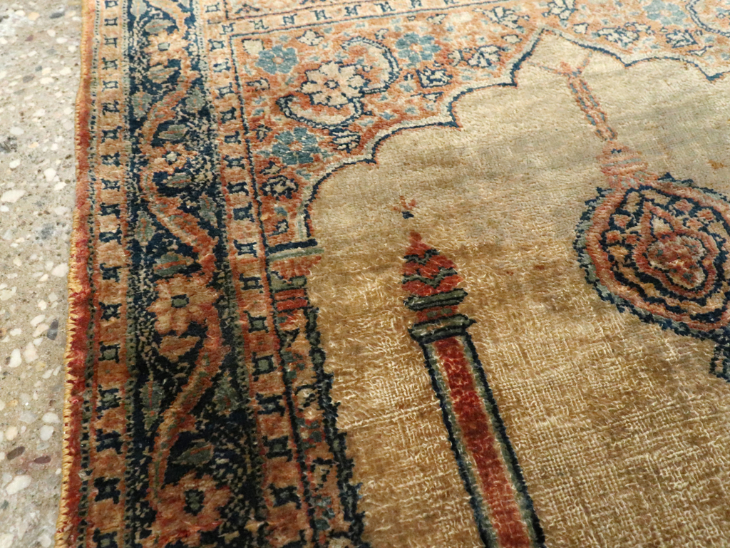 Antique Persian Tabriz Silk Rug, No.15738 - Gsblank
