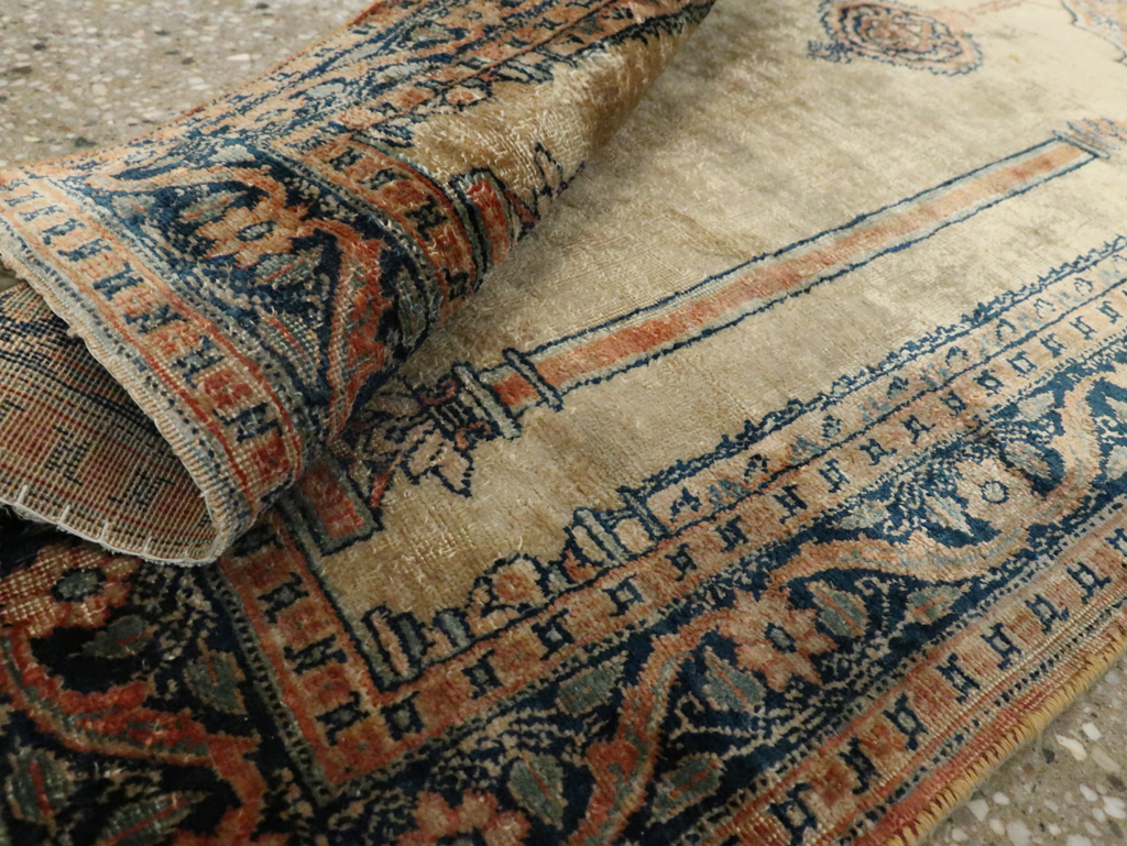 Antique Persian Tabriz Silk Rug, No.15738 - Gsblank