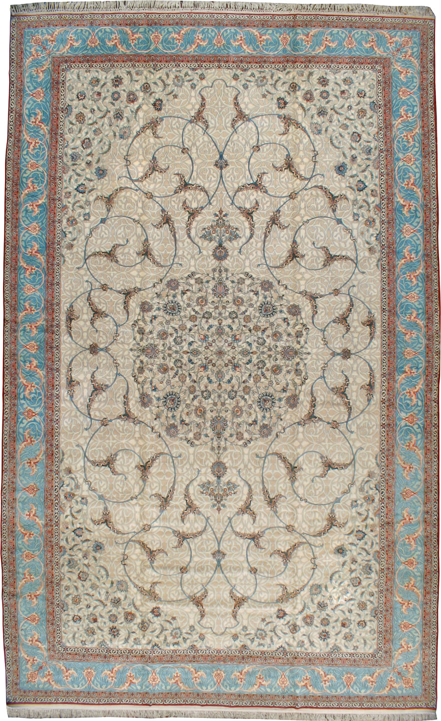 Vintage Persian Isfahan Oversize Carpet, No.15788 - Gsblank