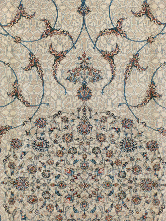 Vintage Persian Isfahan Oversize Carpet, No.15788 - Gsblank