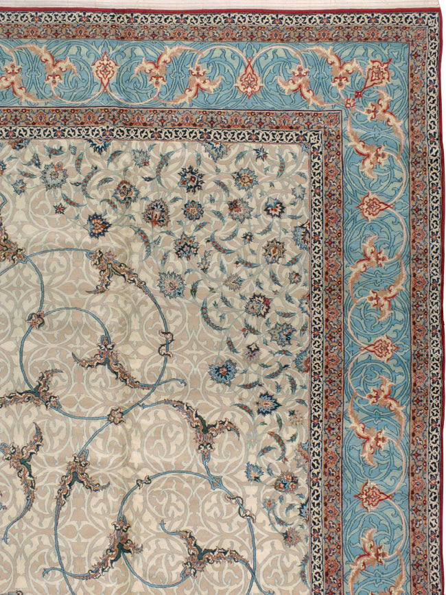 Vintage Persian Isfahan Oversize Carpet, No.15788 - Gsblank