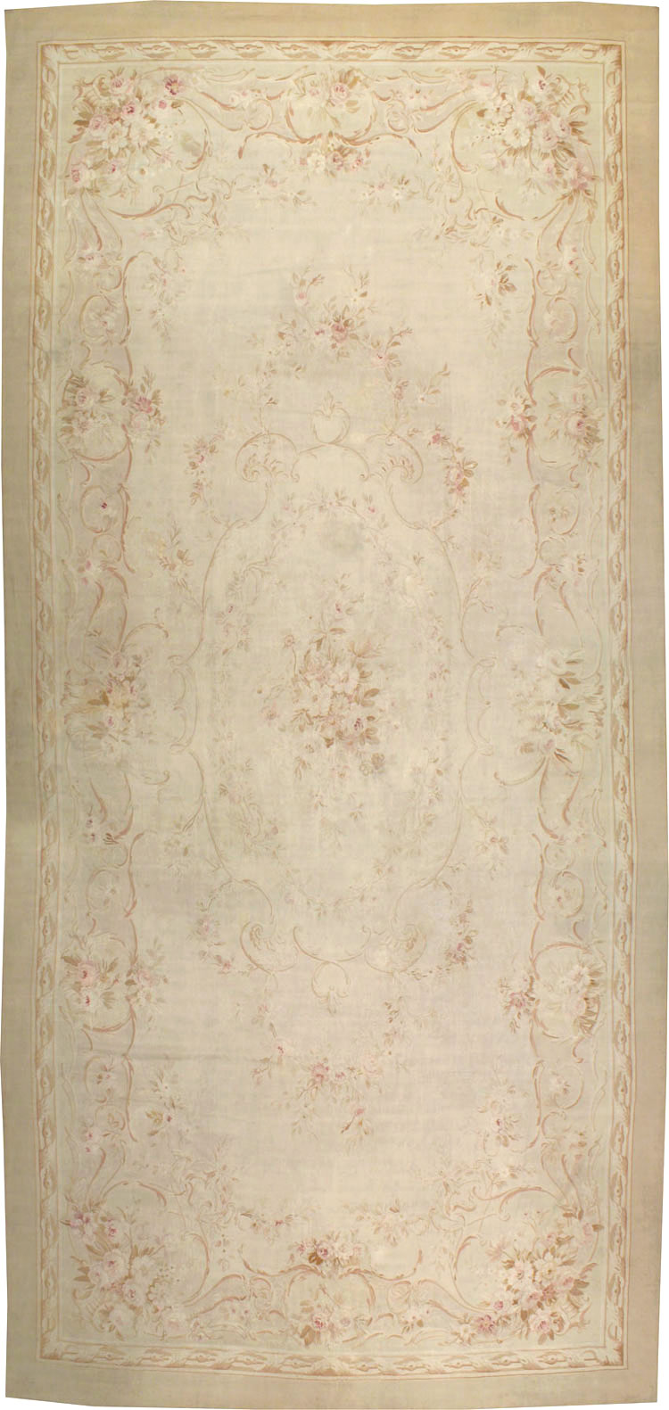 Antique French Aubusson Oversize Carpet, No.15799 - Gsblank