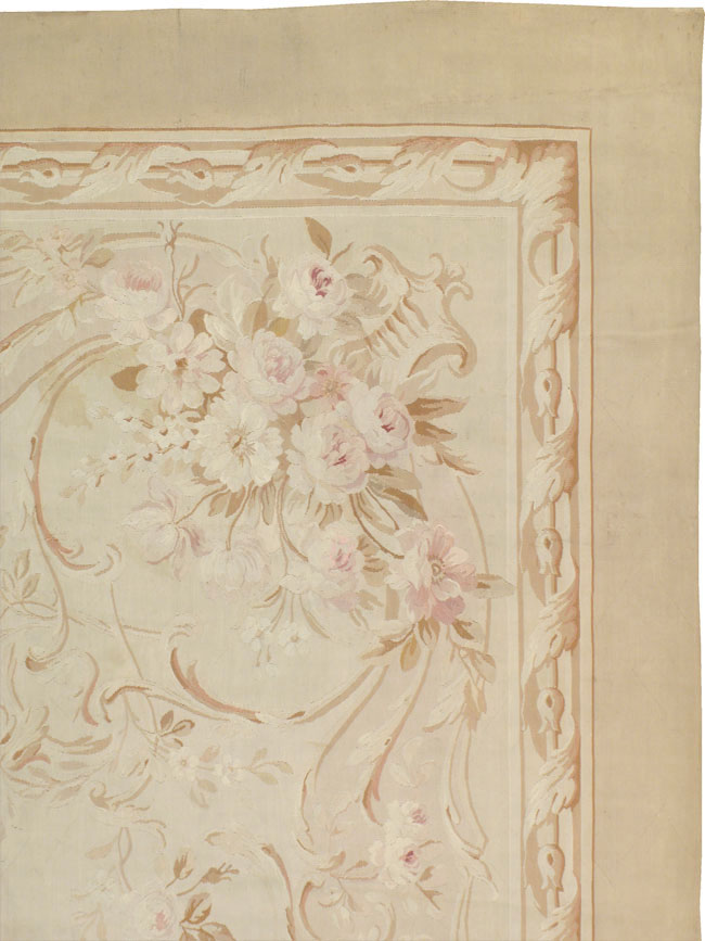 Antique French Aubusson Oversize Carpet, No.15799 - Gsblank