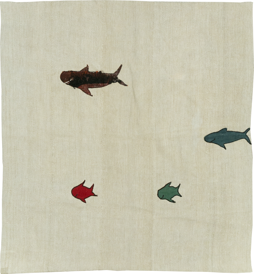 Modern Turkish Kilim, No.15842 - Gsblank