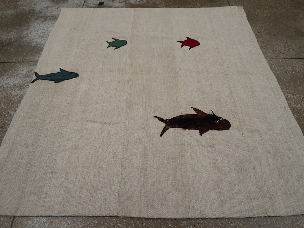 Modern Turkish Kilim, No.15842 - Gsblank