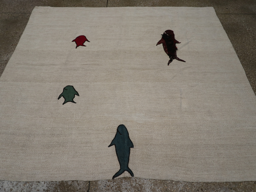 Modern Turkish Kilim, No.15842 - Gsblank