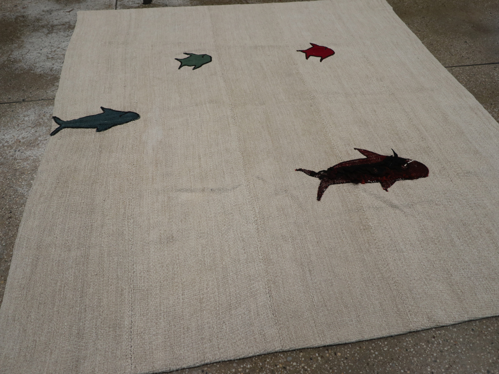 Modern Turkish Kilim, No.15842 - Gsblank