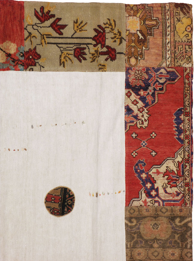 Modern Turkish Anatolian Patchwork Accent Carpet, No.15869 - Gsblank