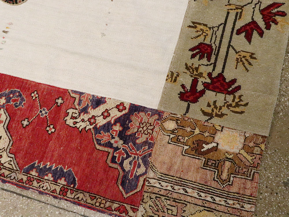 Modern Turkish Anatolian Patchwork Accent Carpet, No.15869 - Gsblank