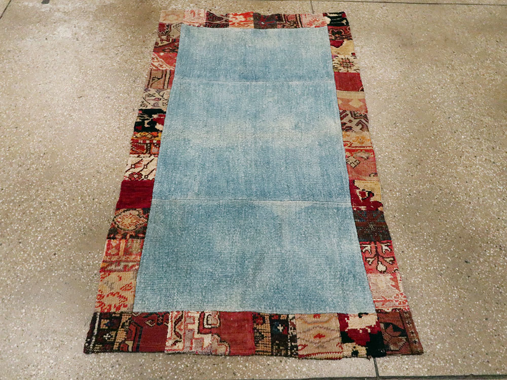 Modern Turkish Anatolian Patchwork Throw Rug, No.15872 - Gsblank