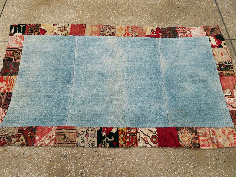 Modern Turkish Anatolian Patchwork Throw Rug, No.15872 - Gsblank