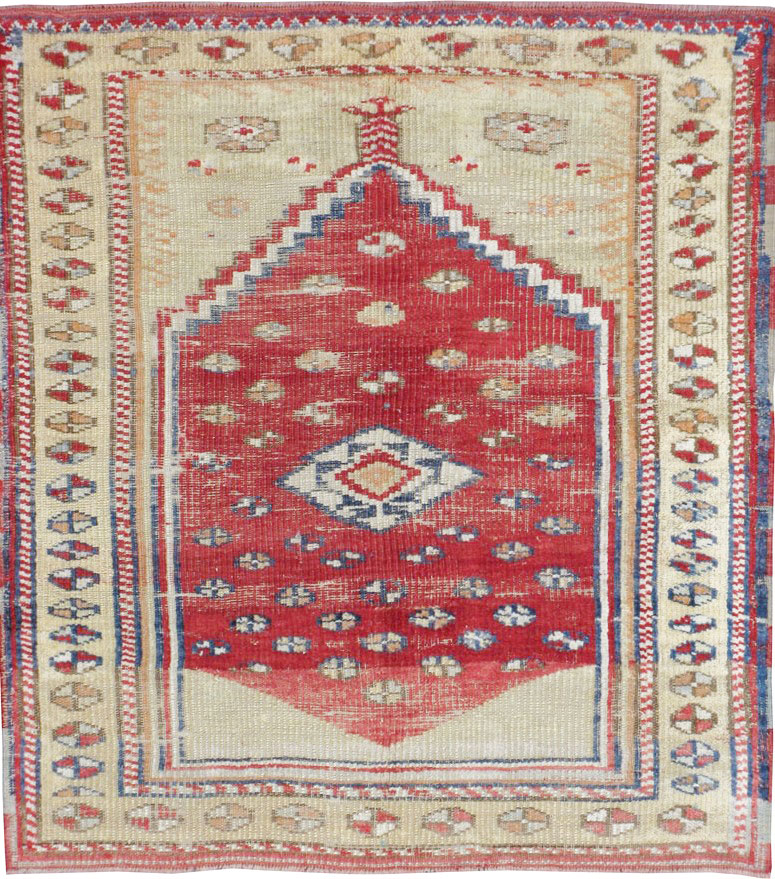 Vintage Turkish Ghiordes Rug, No.15914 - Gsblank