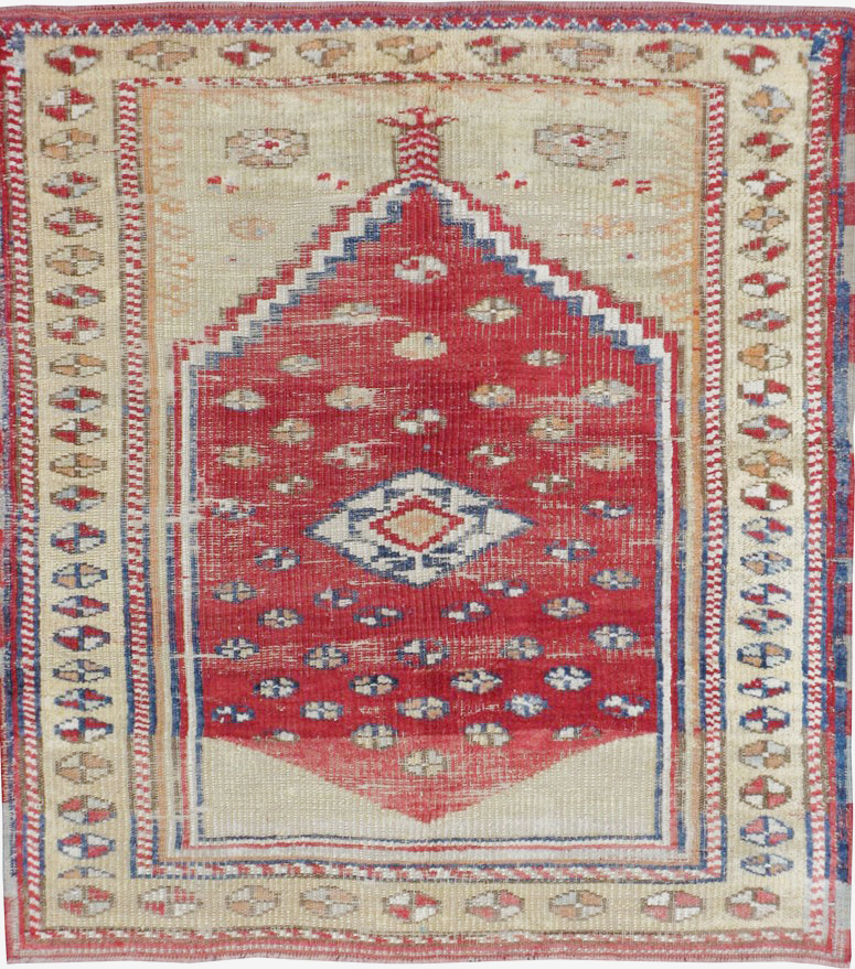 Vintage Turkish Ghiordes Rug, No.15914 - Gsblank