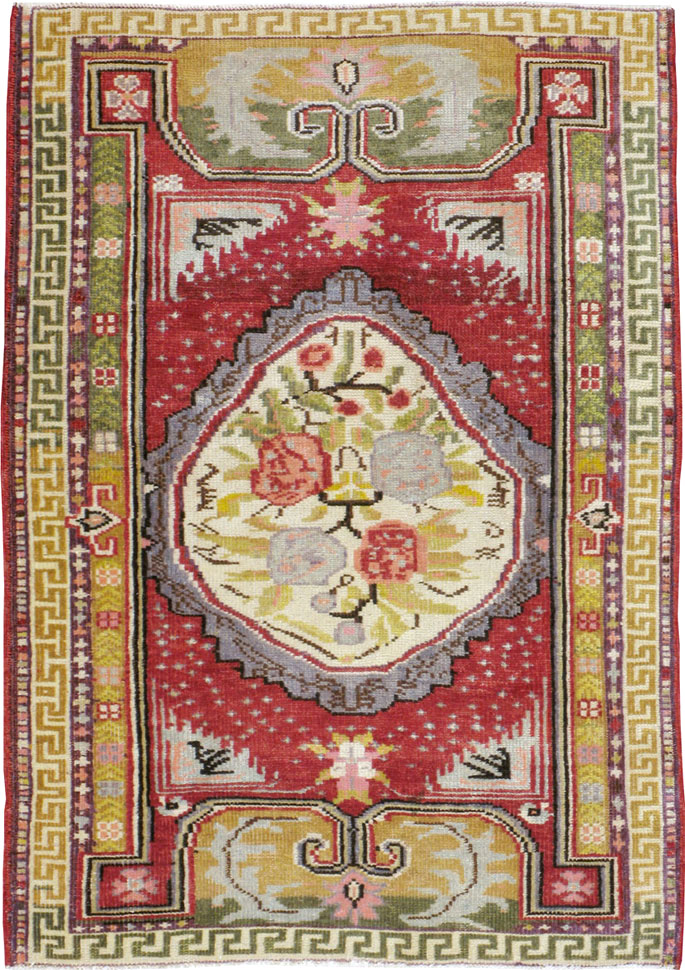 Vintage Turkish Ghiordes Rug, No.15916 - Gsblank