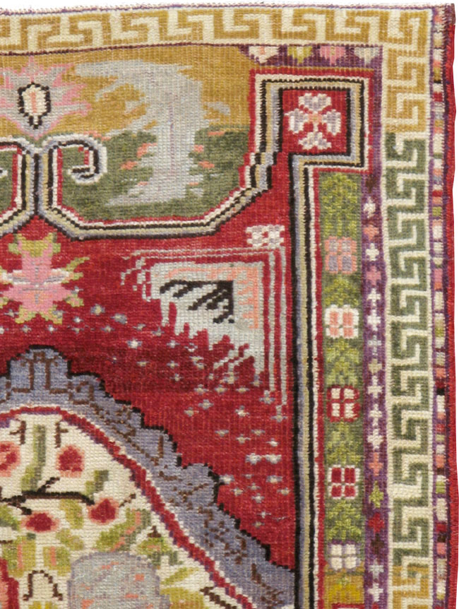 Vintage Turkish Ghiordes Rug, No.15916 - Gsblank