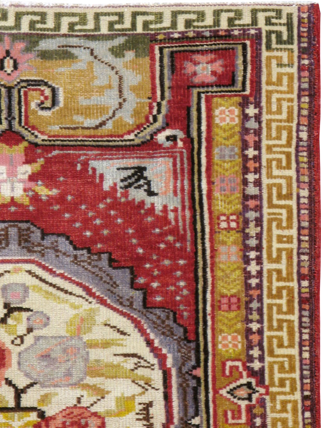 Vintage Turkish Ghiordes Rug, No.15916 - Gsblank