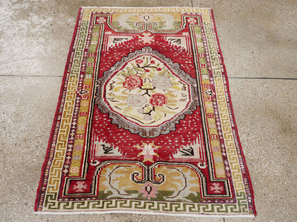 Vintage Turkish Ghiordes Rug, No.15916 - Gsblank