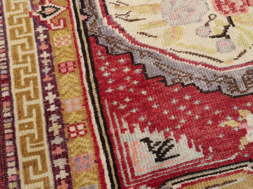 Vintage Turkish Ghiordes Rug, No.15916 - Gsblank