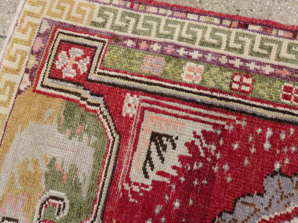 Vintage Turkish Ghiordes Rug, No.15916 - Gsblank