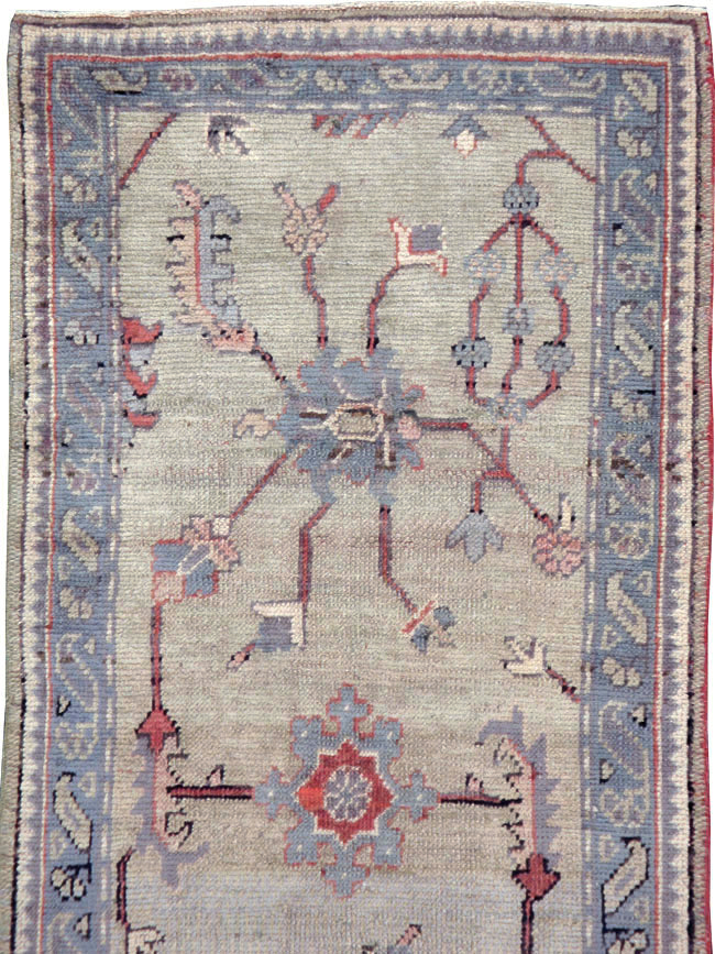 Antique Turkish Oushak Runner, No.15931 - Gsblank