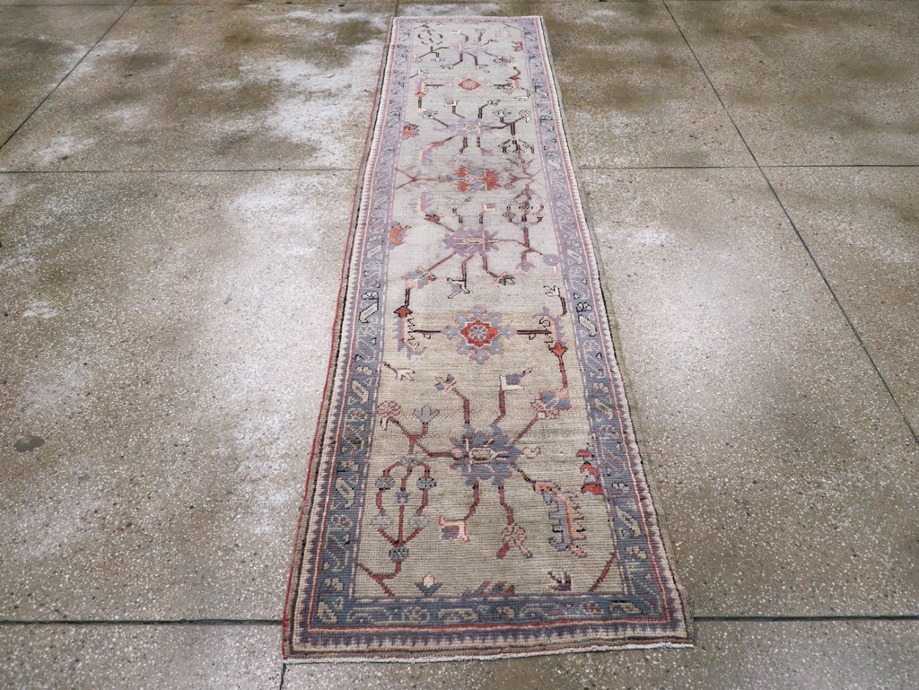 Antique Turkish Oushak Runner, No.15931 - Gsblank