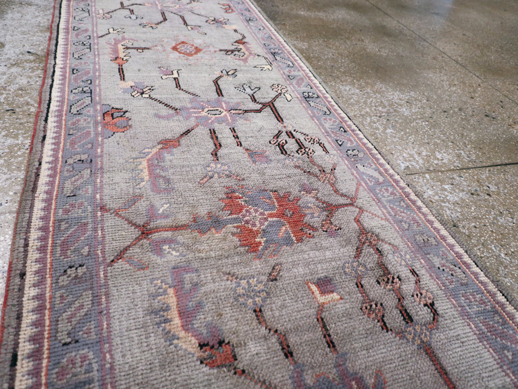Antique Turkish Oushak Runner, No.15931 - Gsblank