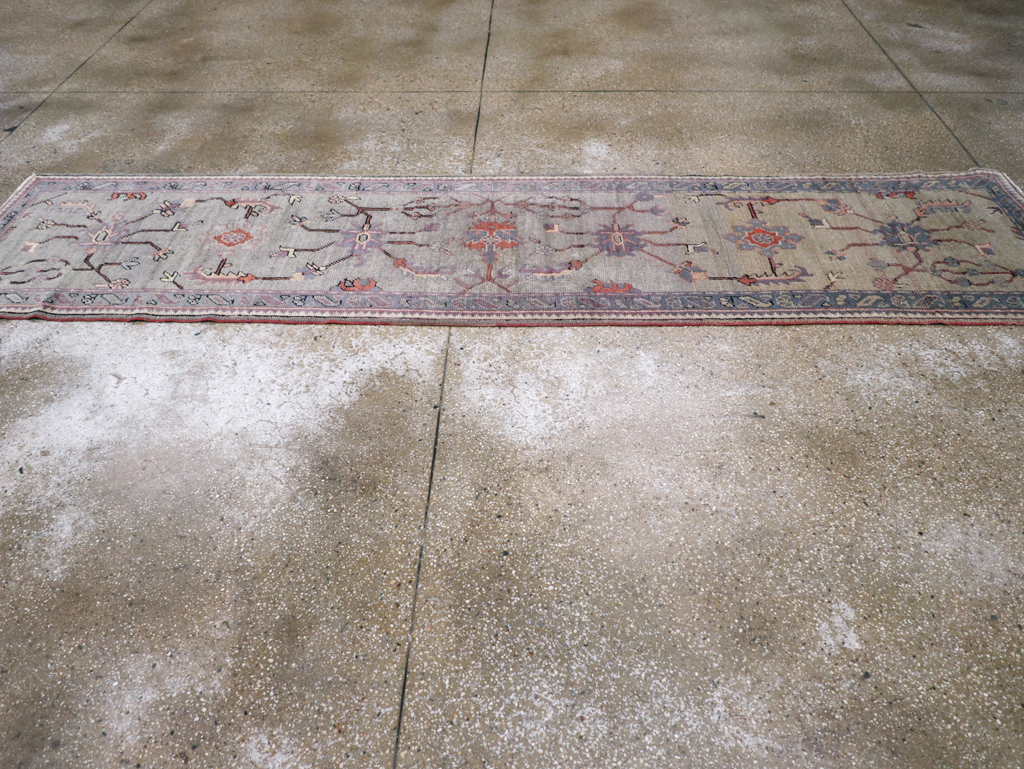 Antique Turkish Oushak Runner, No.15931 - Gsblank