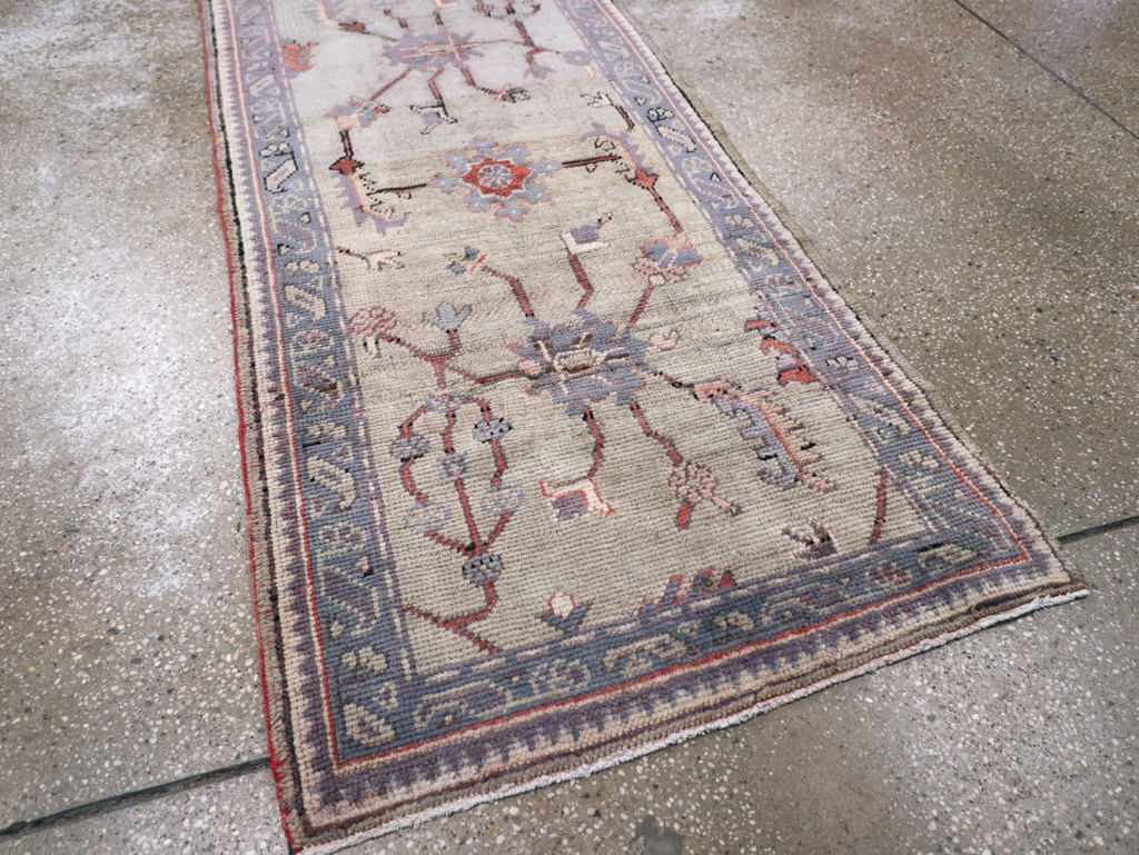 Antique Turkish Oushak Runner, No.15931 - Gsblank