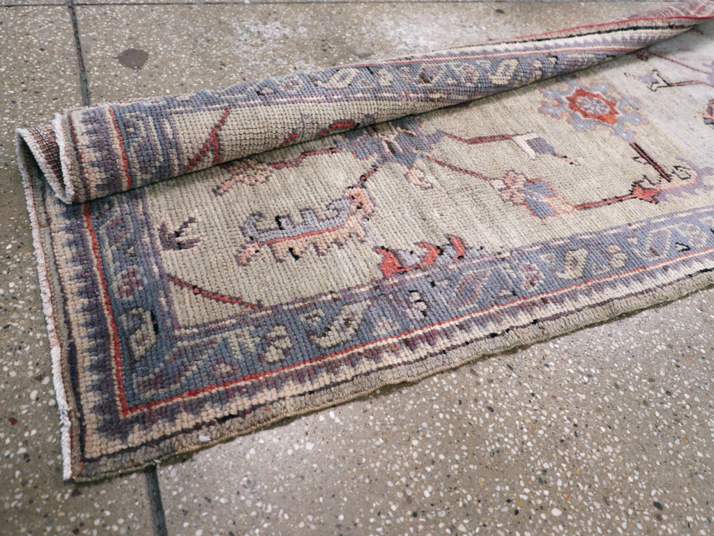 Antique Turkish Oushak Runner, No.15931 - Gsblank