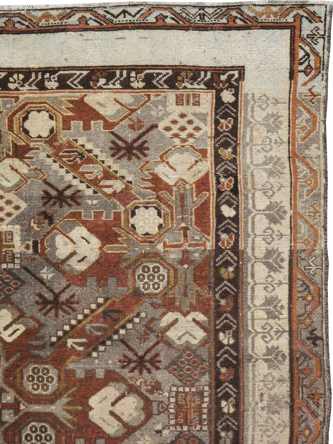Antique Caucasian Zeikhour Carpet, No.15935 - Gsblank