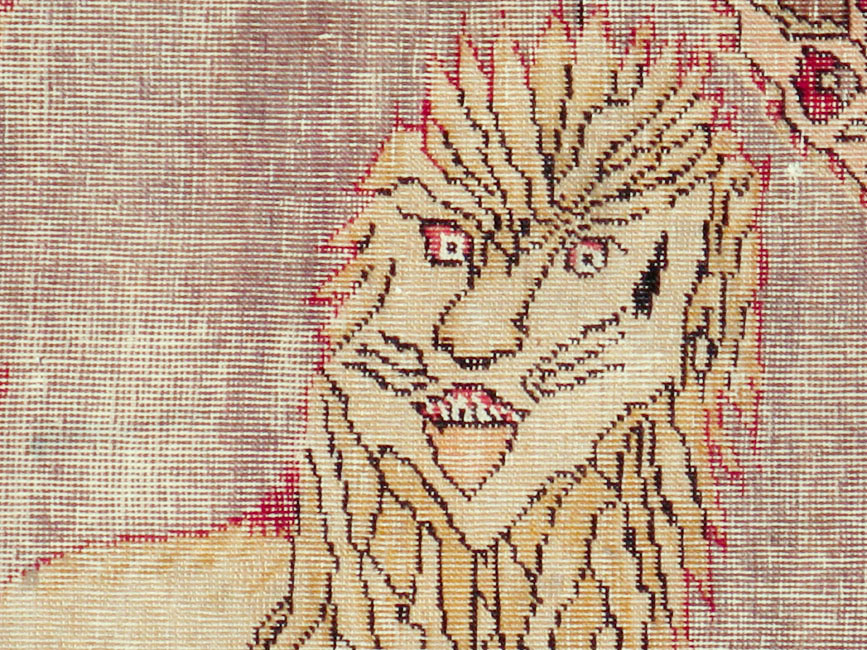 Vintage Turkish Sivas Pictorial Rug, No.15956 - Gsblank